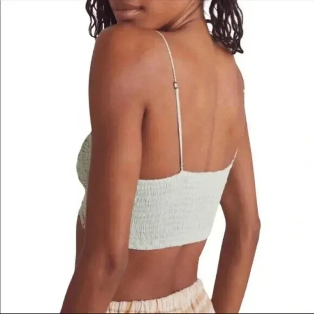 Free People Mariana Bralette Clear Sky Seafoam Green Size‎ XS NWT FP